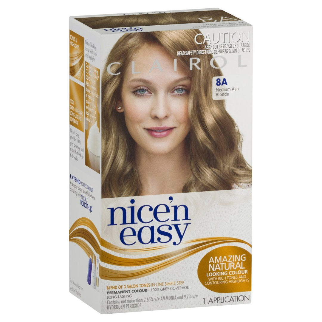 Clairol Nice'n Easy Hair Colour - 8A Medium Ash Blonde