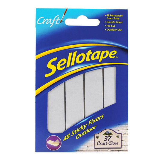 Sellotape Sticky Fixer Pads Outdoor 48 Pack