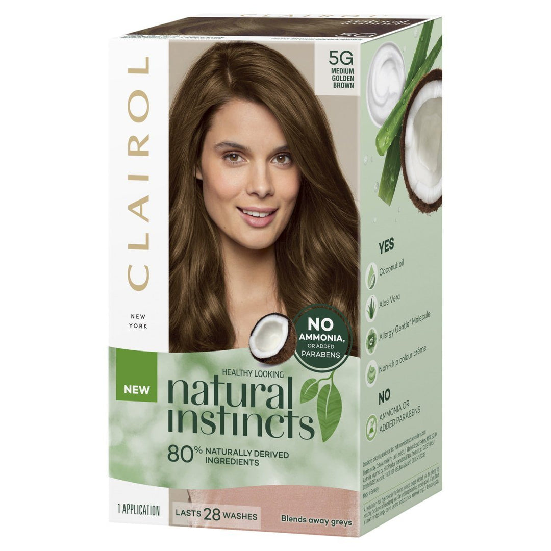 Clairol Natural Instincts SEMI-PERMANENT Hair Colour - 5G Medium Golden Brown
