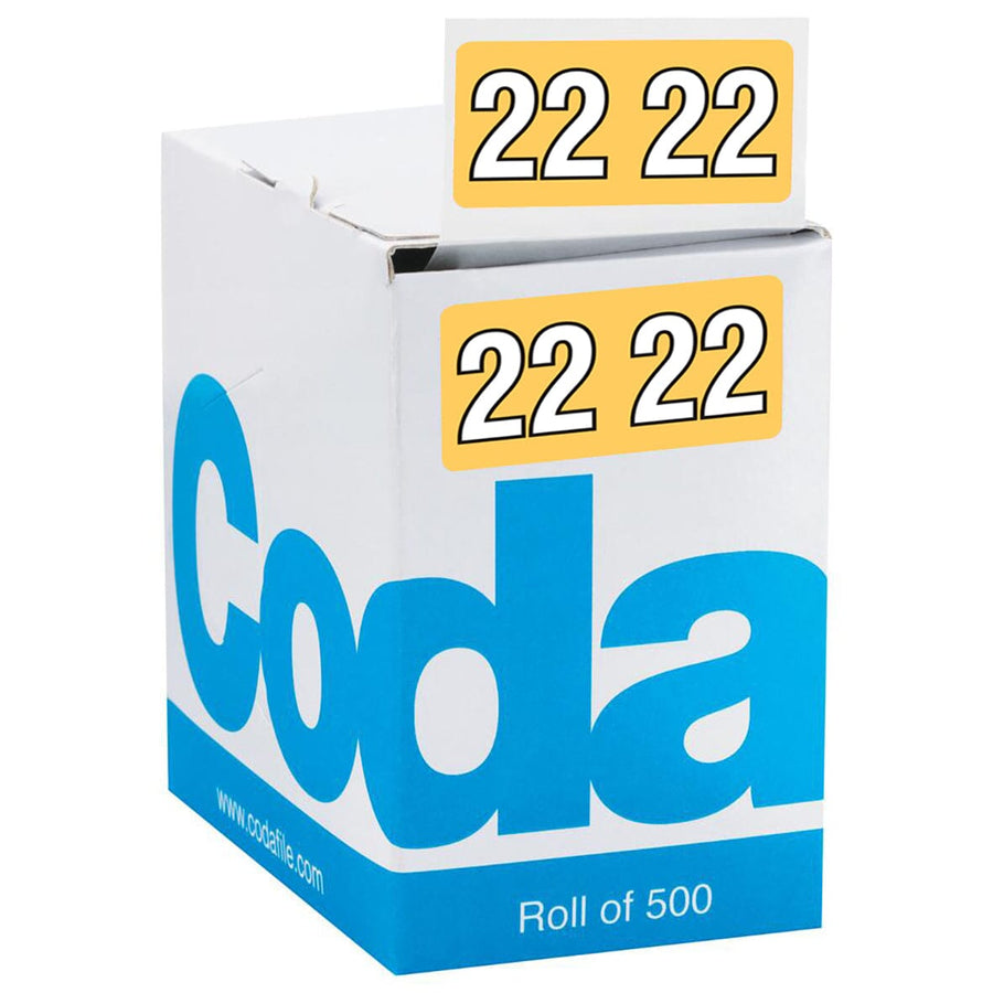 Codafile Label 25mm Year 2022 Roll 500
