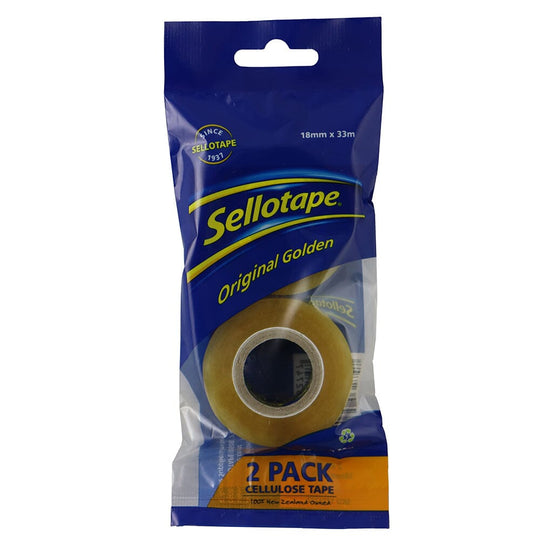 Sellotape 3274 Cellulose 2-Pack 18mmx33m