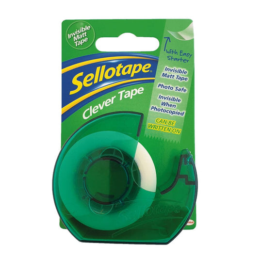 Sellotape Clever Tape 18mmx25m On Dispenser