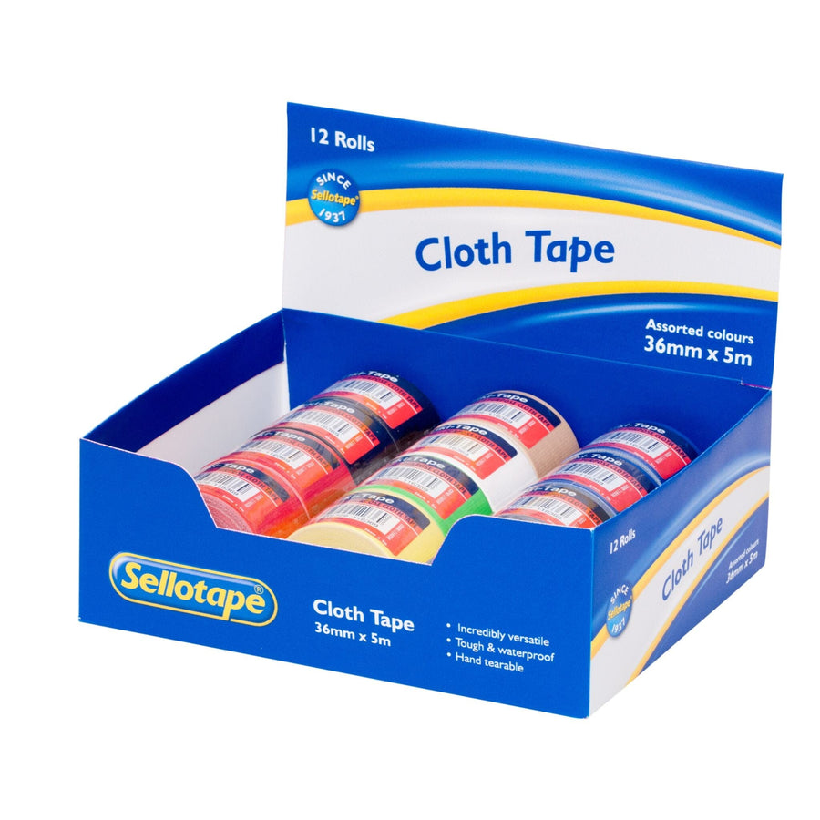 Sellotape D16036 Cloth Tape Assorted 36mmx5m 1 ROLL