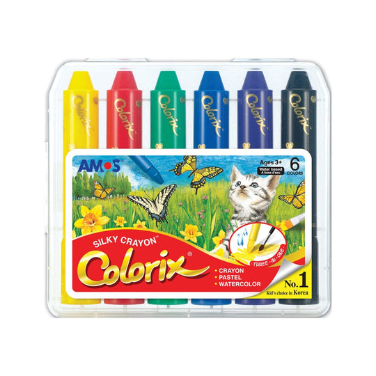 Amos Colorix Silky Crayon Classic Colours Pack 6