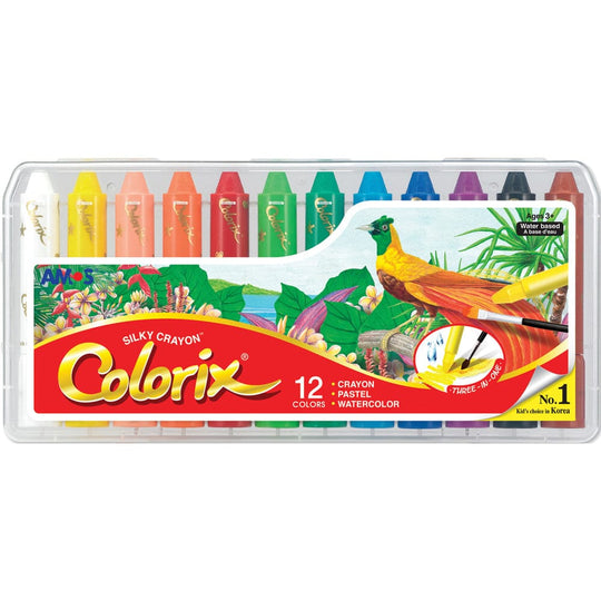 Amos Colorix Silky Crayon Classic Colours Pack 12