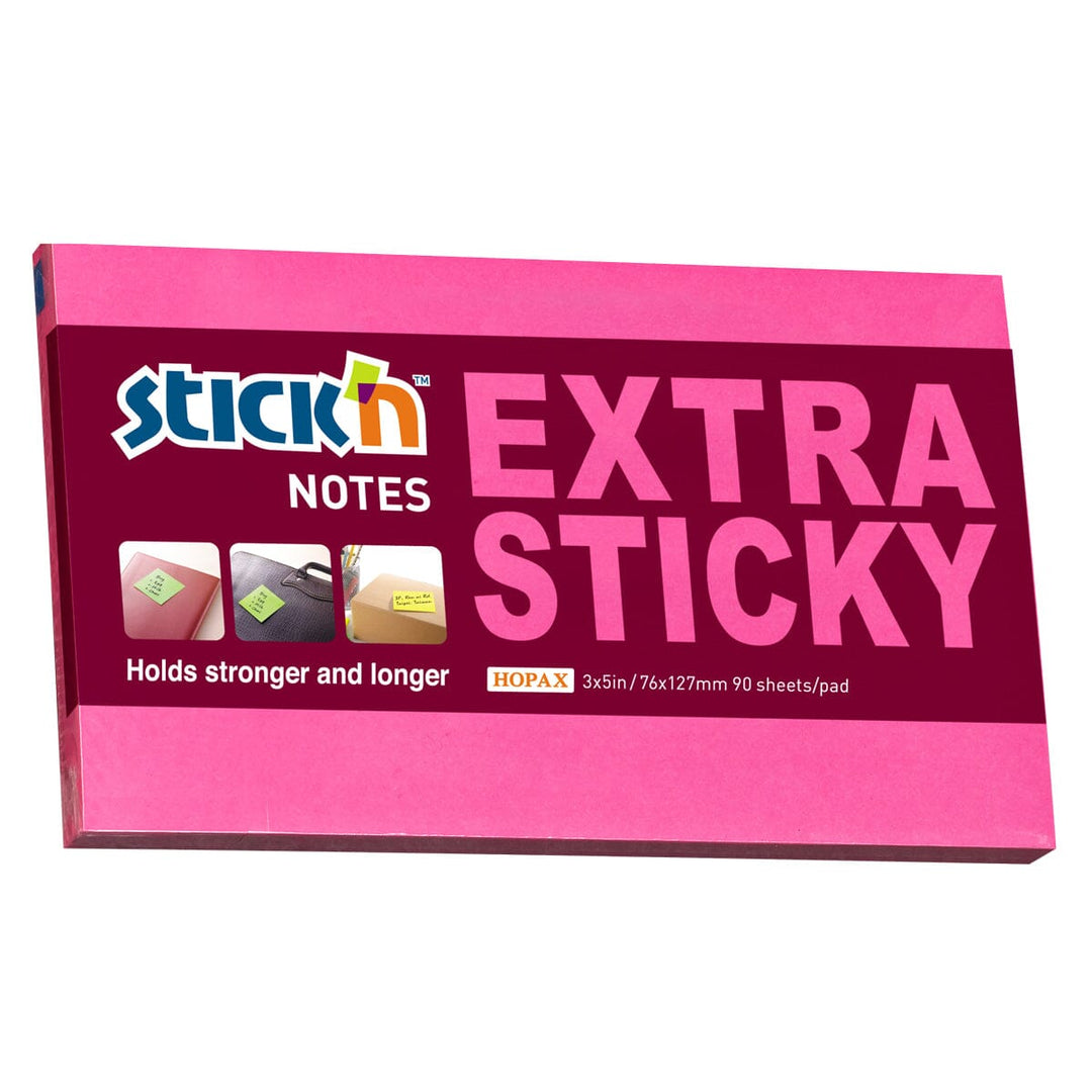 Stick'n Note Extra Sticky 76x127mm 90 Sheet Neon Magenta