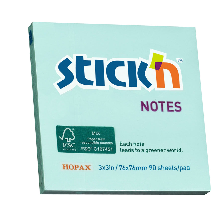 Stick'n FSC Note 76x76mm 90 Sheets Blue