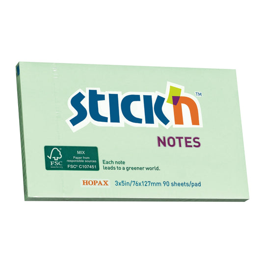 Stick'n FSC Note 76x127mm 90 Sheets Green