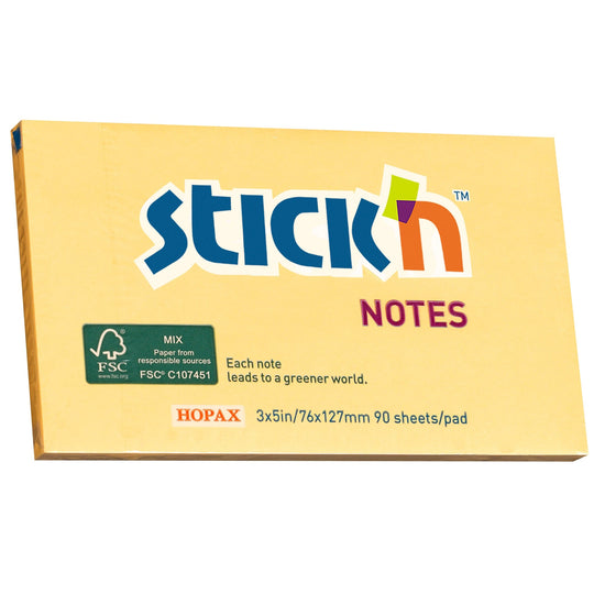 Stick'n FSC Note 76x127mm 90 Sheets Orange