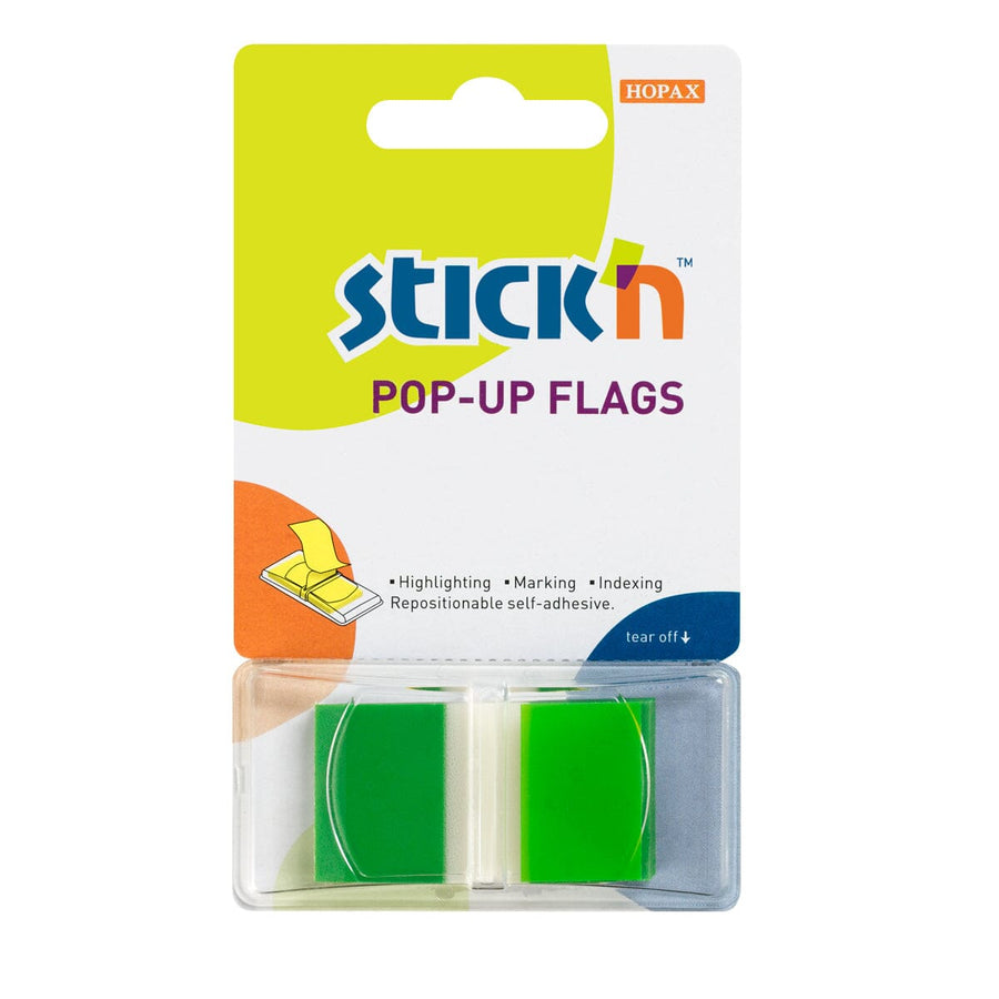 Stick'n Pop Up Flags 45x25mm 50 Sheets Green