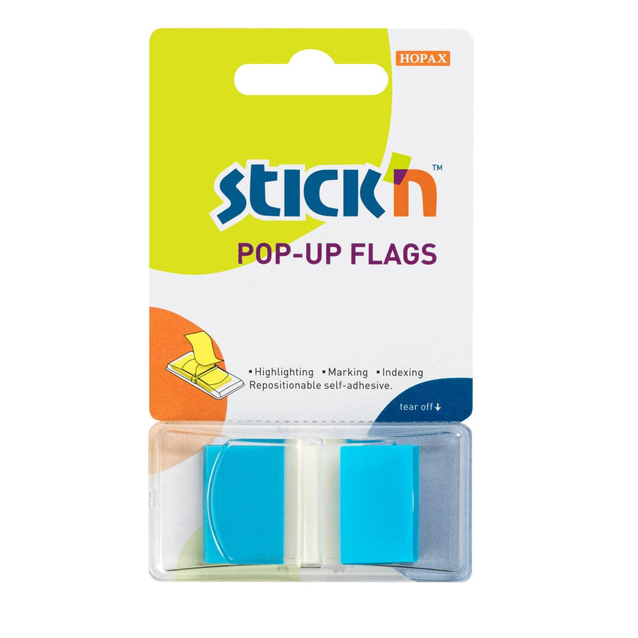 Stick'n Pop Up Flags 45x25mm 50 Sheets Blue