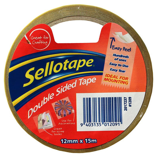 Sellotape 1209 Double-Sided Tape 12mmx15m
