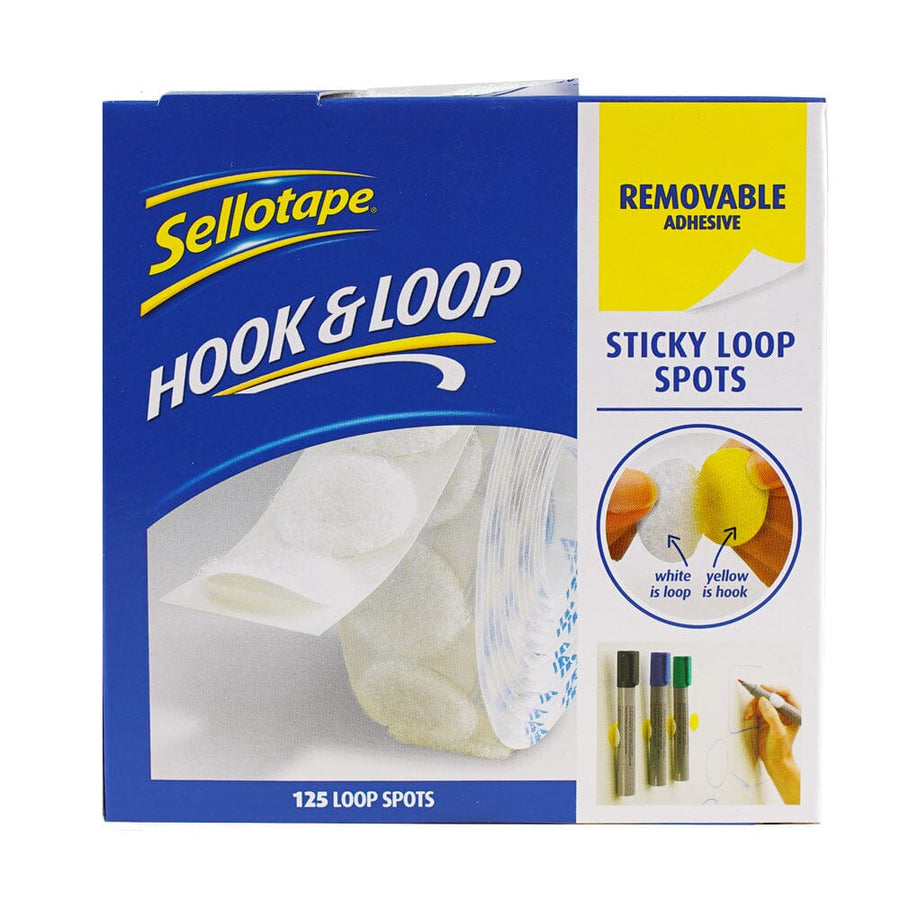 Sellotape Sticky Loop Spots Removable 22mm 125 Pack