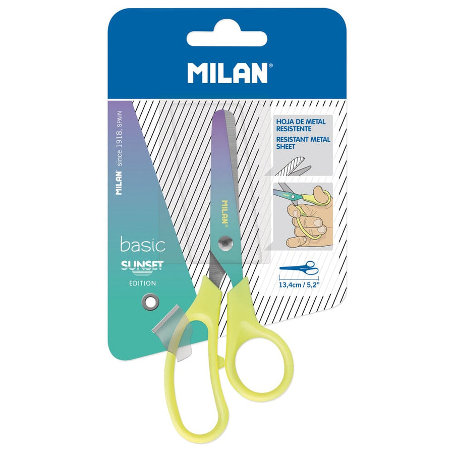 Milan Sunset Scissors 134mm 5.2 inch Yellow Handle