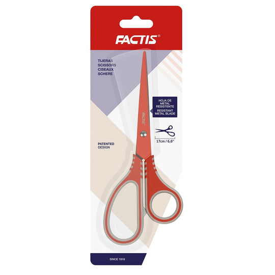 Factis Scissors 170mm Red Handle