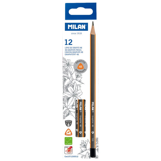 Milan Graphite Pencils 4B Pack 12
