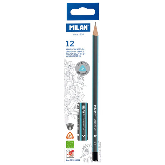 Milan Graphite Pencils 2H Pack 12