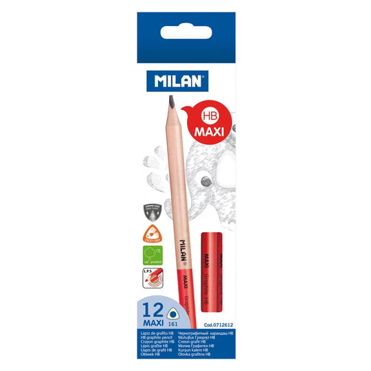 Milan Maxi Graphite Pencils HB Pack 12