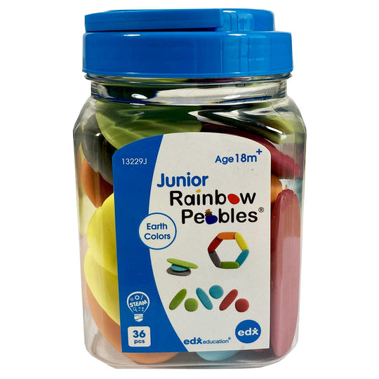 EDX Rainbow Pebbles Junior Earth Colours 36 Pcs