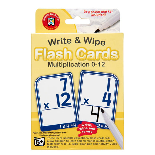 LCBF Write & Wipe Flashcards Multiplication w/Marker