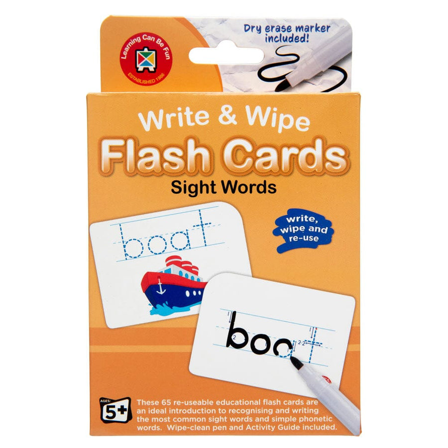 LCBF Write & Wipe Flashcards Sight Words w/Marker