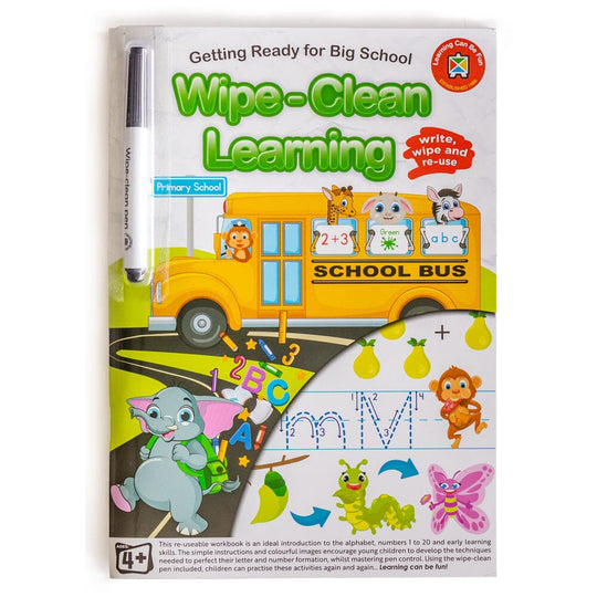 LCBF Wipe Clean Learning Book Get Ready Big School w/Marker