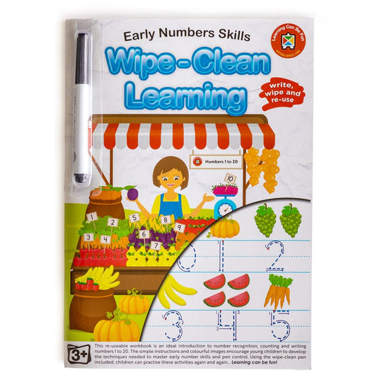 LCBF Wipe Clean Learning Book Early Numbers Skills w/Marker