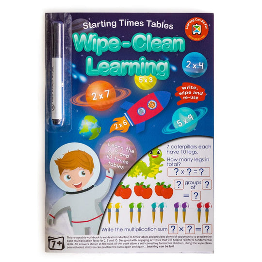 LCBF Wipe Clean Learning Book Starting Times Tables w/Marker