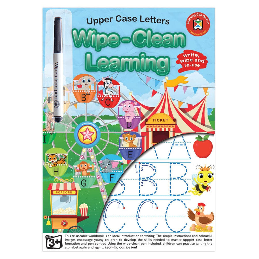 LCBF Wipe Clean Learning Book Upper Case Letters w/Marker
