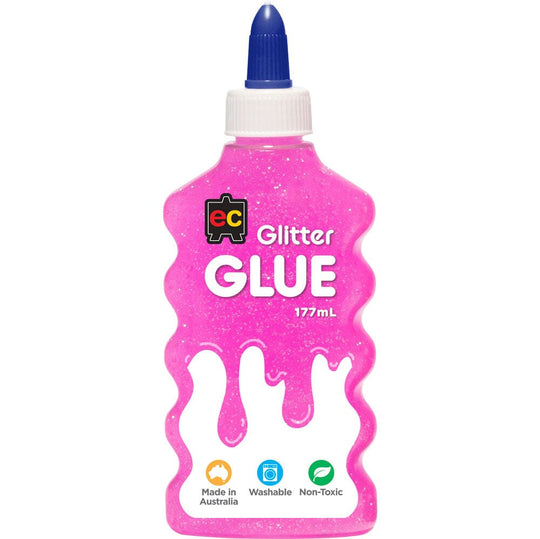 EC Glitter Glue 177ml Pink