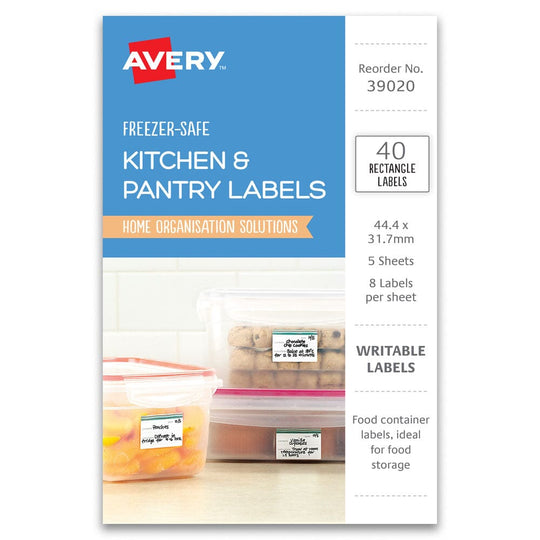 Avery Kitchen & Pantry Freezer Safe Labels Fruit 44x31mm 8up 5 Sheets