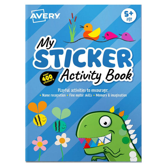 Avery Sticker Activity Book Blue 210x297mm 6 Sheets