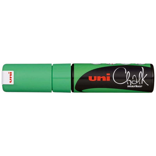 Uni Chalk Marker 8.0mm Chisel Tip Fluoro Green PWE-8K
