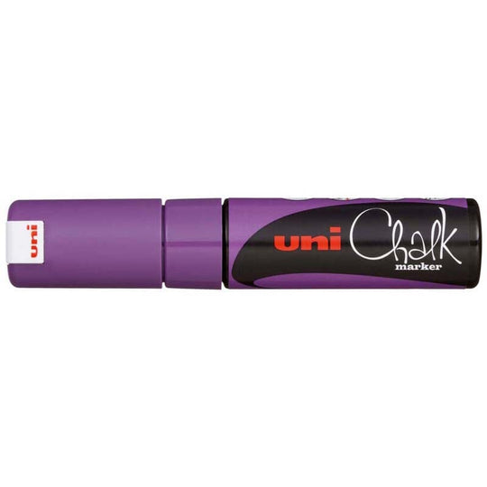 Uni Chalk Marker 8.0mm Chisel Tip Violet PWE-8K