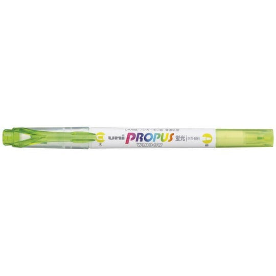 Uni Propus Window Double-Ended Highlighter 4.0mm/0.6mm Lime PUS-102
