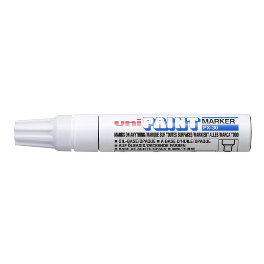 Uni Paint Marker 4.0-8.5mm Chisel Tip White PX-30