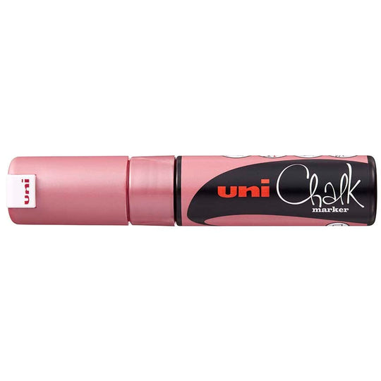 Uni Chalk Marker 8.0mm Chisel Tip Metallic Red PWE-8K