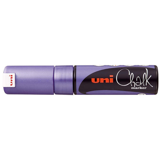 Uni Chalk Marker 8.0mm Chisel Tip Metallic Violet PWE-8K