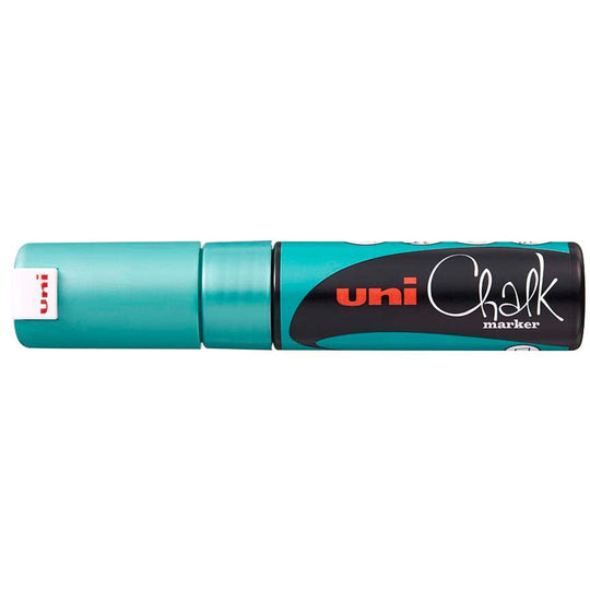 Uni Chalk Marker 8.0mm Chisel Tip Metallic Green PWE-8K