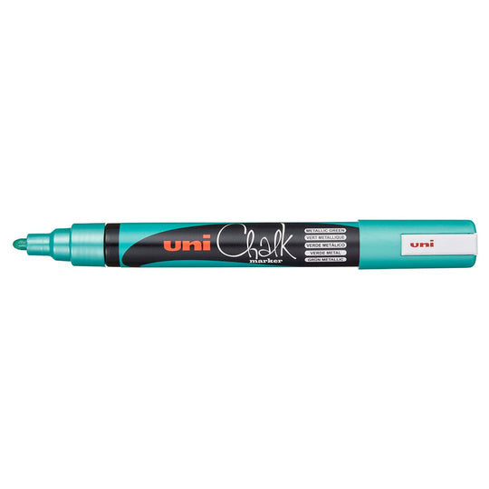 Uni Chalk Marker 1.8-2.5mm Bullet Tip Metallic Green PWE-5M