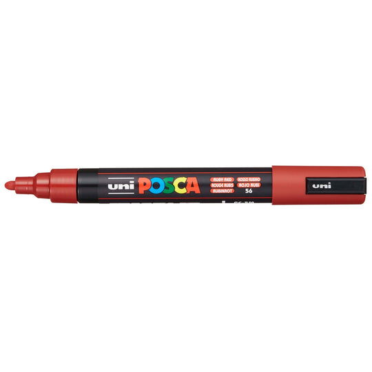 Uni Posca Marker 1.8-2.5mm Med Bullet Ruby Red PC-5M