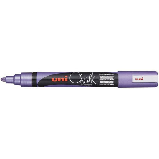 Uni Chalk Marker 1.8-2.5mm Bullet Tip Metallic Violet PWE-5M