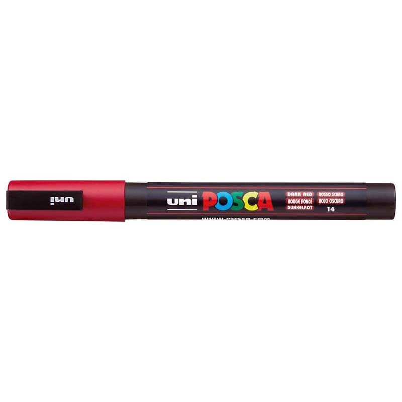 Uni Posca Marker 0.9-1.3mm Fine Dark Red PC-3M