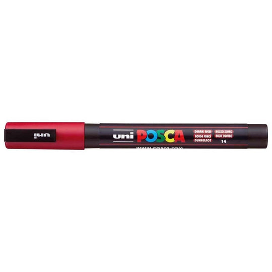 Uni Posca Marker 0.9-1.3mm Fine Dark Red PC-3M