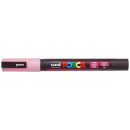 Uni Posca Marker 0.9-1.3mm Fine Glitter Pink PC-3M