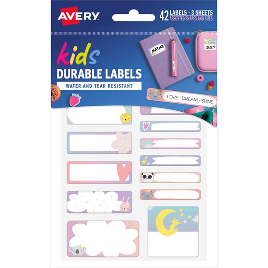 Avery School Label Multipack - Love Dream Shine 42 Pack