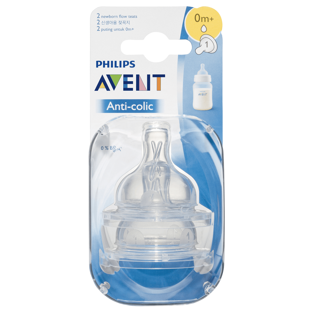 Philips Avent Anti-colic Newborn Teats 2pk