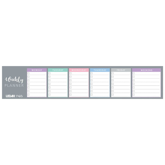 Ledah Pastels Weekly Keyboard Planner Pad 60 Sheets