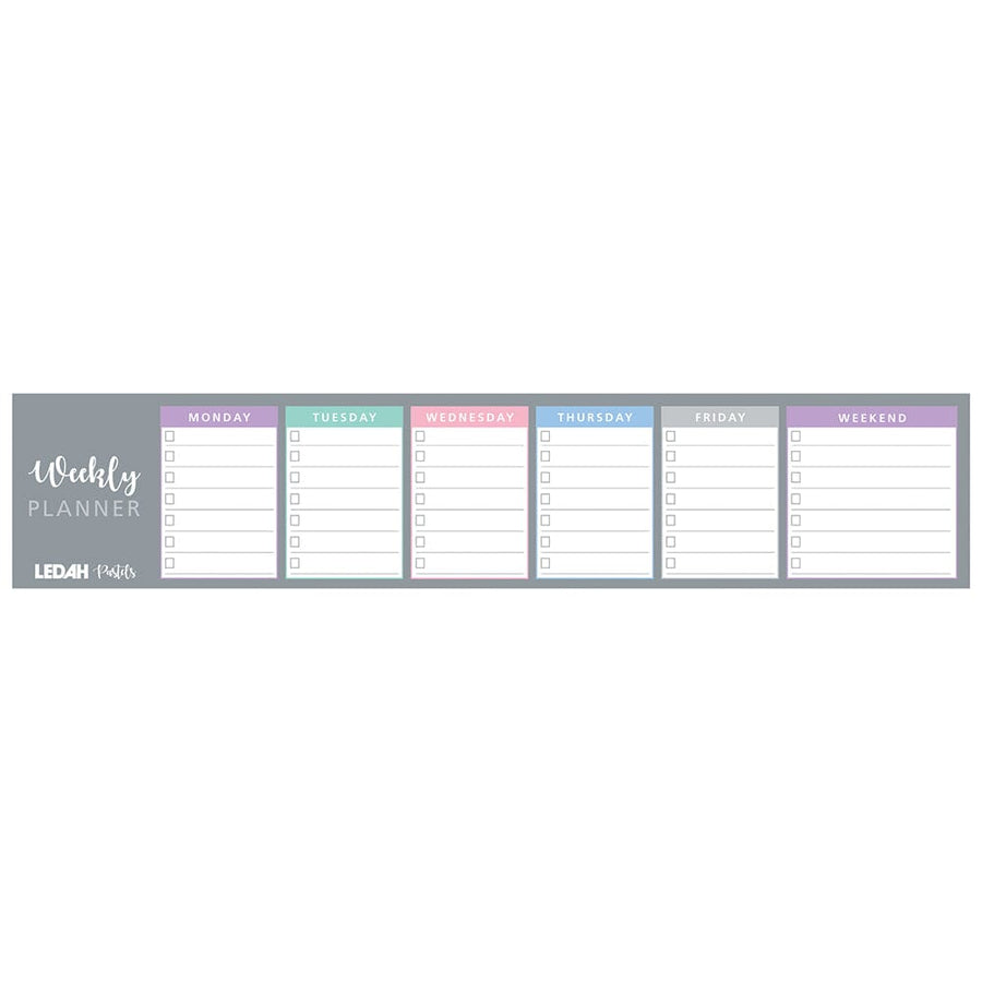 Ledah Pastels Weekly Keyboard Planner Pad 60 Sheets