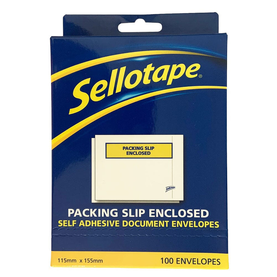 Sellotape Labelopes Packing Slip Enclosed 115x155mm 100/Pkt